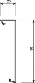 Sockelleistenkanal UT H115mm Kst 2trennw sw
