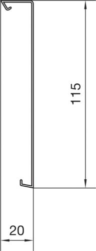 Oberteil SL-K 115mm Kst gra-sw RAL9011 gra/sw
