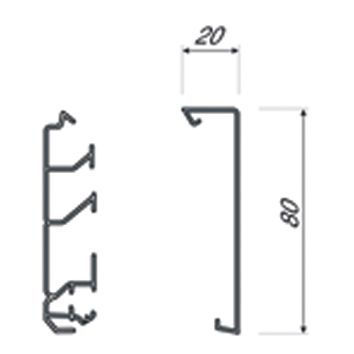 Oberteil SL-K 80mm Kst alu