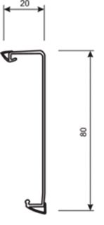 Oberteil SL-K 80mm Kst gra-sw RAL9011 gra/sw