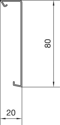 Oberteil SL-K 80mm Kst rws RAL9010