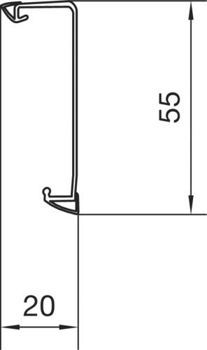 Oberteil SL-K 55mm Kst gra-sw RAL9011 gra/sw