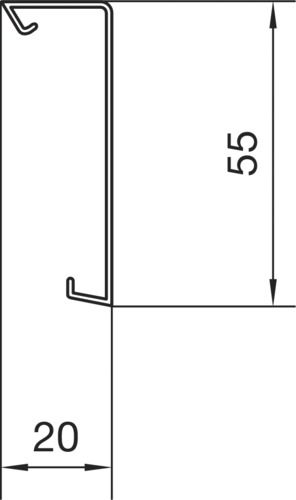 Oberteil SL-K 55mm Kst gra-sw RAL9011 gra/sw