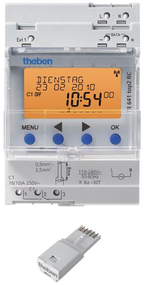 Schaltuhr digi 230VAC 2kan 70800h 3TE REG 24h 24 h Programm Wochenprogramm