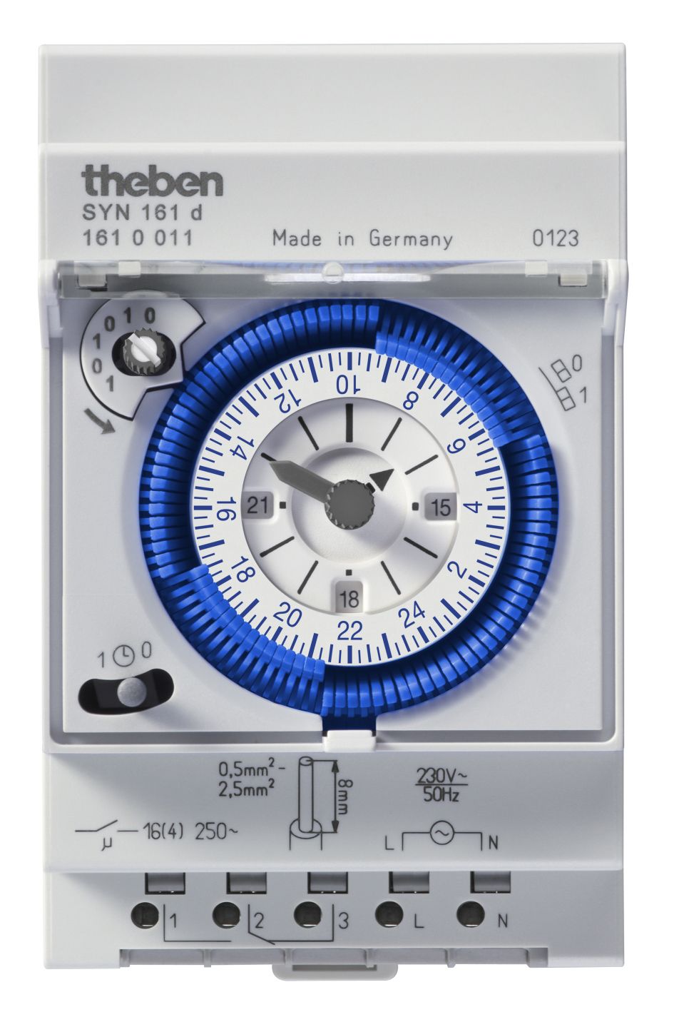 Schaltuhr mech 230VAC REG 1kan Wechs 24h Prog 24 h Programm 3TE