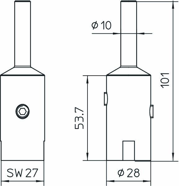 Anschlusssystem V2A unbeh Edelstahl (V2A)
