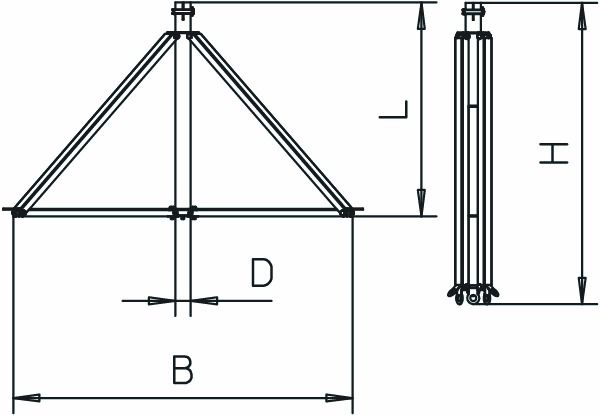 Stativ V2A unbeh Edelstahl (V2A)