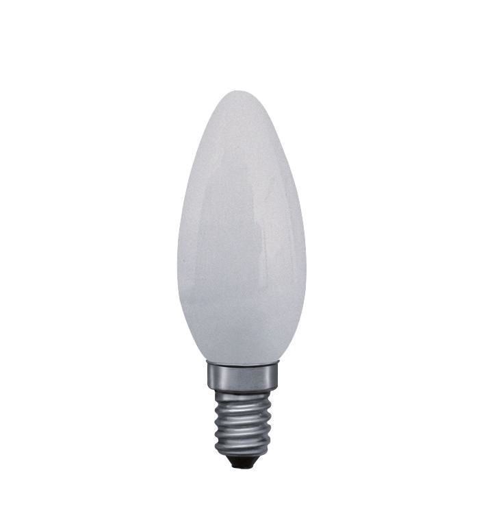 Kerzenlampe 8W mattiert E14 230-240V Standard farblos Kerzenlampe 8W mattiert E14 230-240V Standard farblos