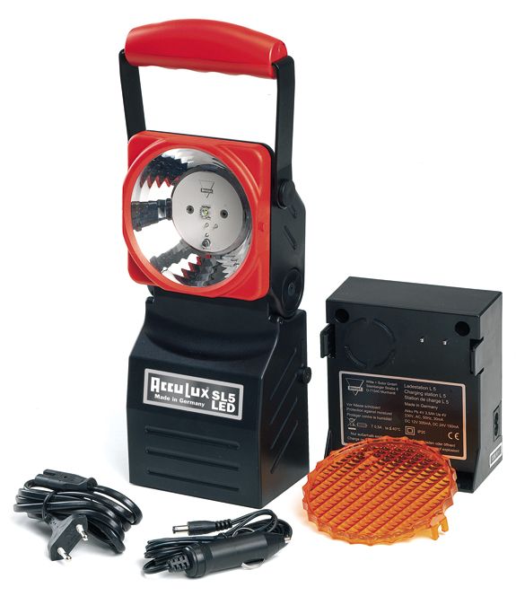 Handscheinwerfer 3/3W AccuLux LED/LED IP54 Geeignet für Notlicht Aufladbar