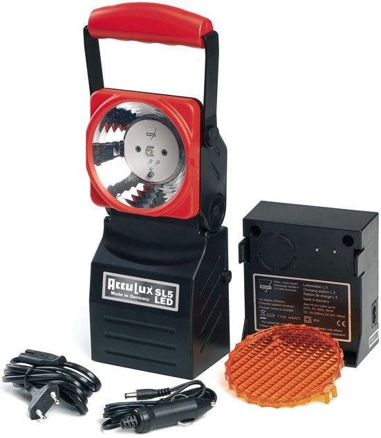 Handscheinwerfer 3/3W AccuLux LED/LED IP54 Geeignet für Notlicht Aufladbar