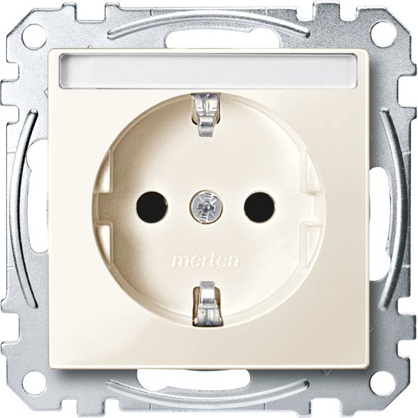 Steckdose 1f akws glz System M UP m.BS IP20 aktivweiß