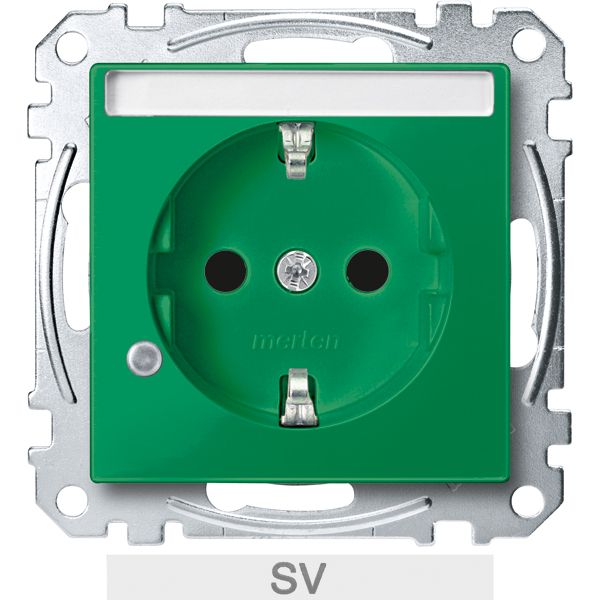 Steckdose 1f rubrt glz System M UP m.BS IP20 rubinrot