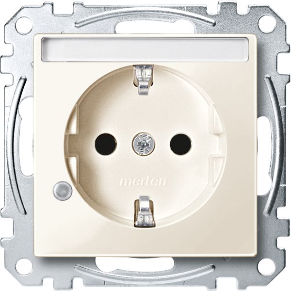 Steckdose 1f akws glz System M UP m.BS IP20 aktivweiß