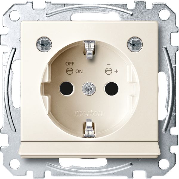Steckdose 1f akws glz System M UP m.OL m.BS aktivweiß Mit Orientierungslicht