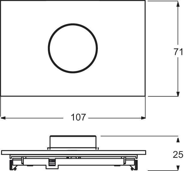 Tastsensor KNX PowN priOn Sensoren UP sw glz Powernet 1f 1pkt m.LED-Anz