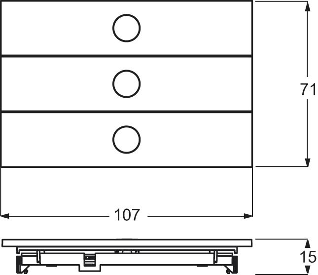 Tastsensor KNX PowN priOn Sensoren UP 3f edst Powernet glz 3pkt