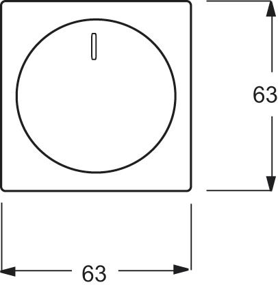 Drehknopf Symbol Dimmer pur edelstahl edst mt Kontrollfenster/Lichtauslass
