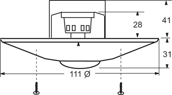 Präsenzmelder UP 30-360° Wächter 230V aws mt IP40 2000W