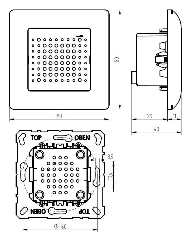 Läutewerk 230V/AC 80dB Kst ws UP 0,045A Schnellschl