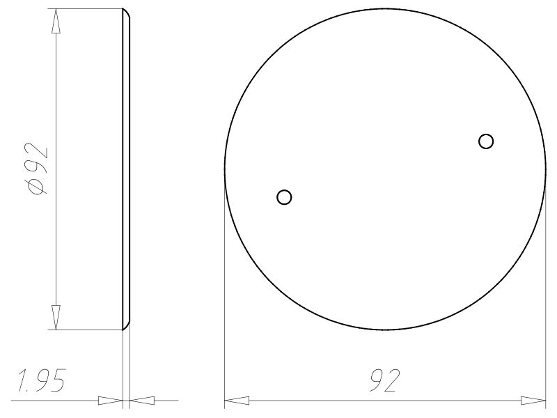 Deckel Dose UP Kst hfr Ø92mm rnd