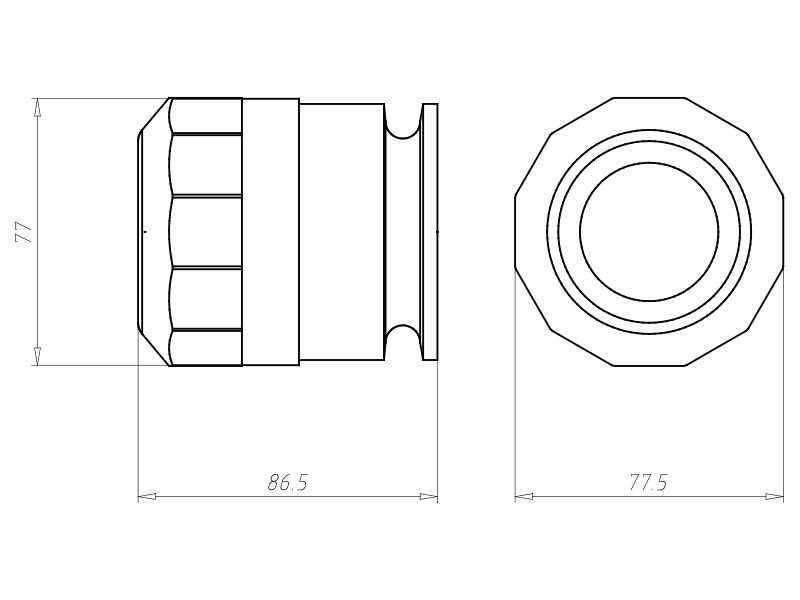 Rohrschott-BS DS90 Ø74mm 100mm Zub.erf Zubehör erforderlich
