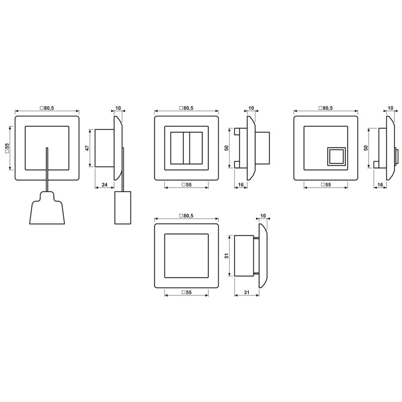 Komplettset f.Beh aws AS / NaV RAL9010