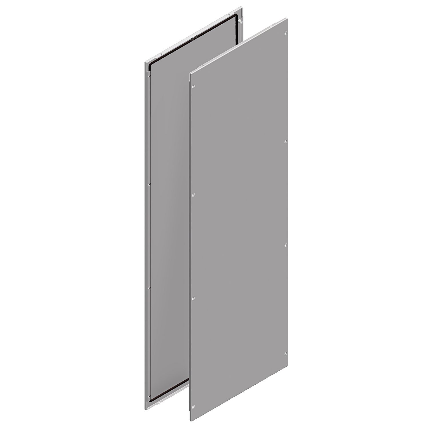 Seitenwand ST 500mm RAL7035 pulverbesch