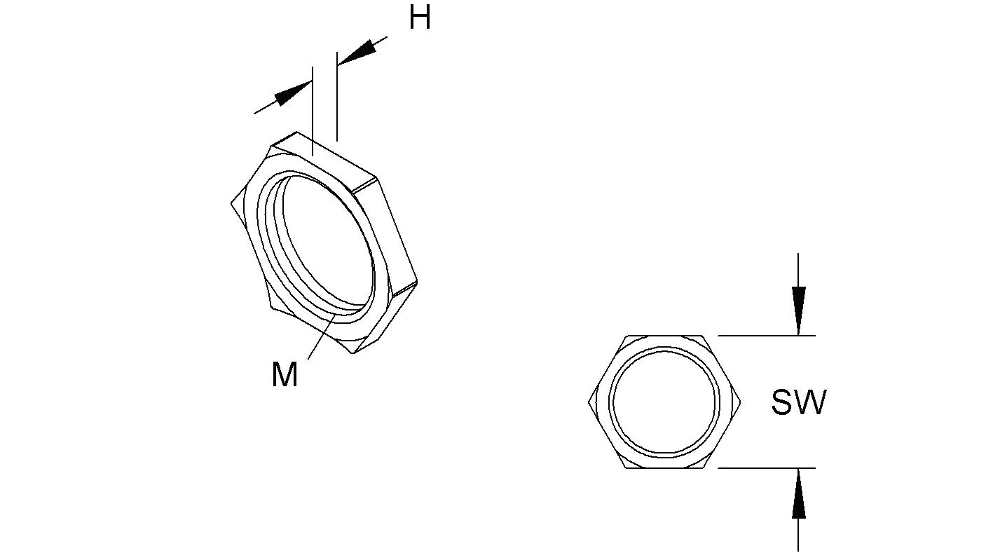 Mutter M25 Ms hfrSW30mm