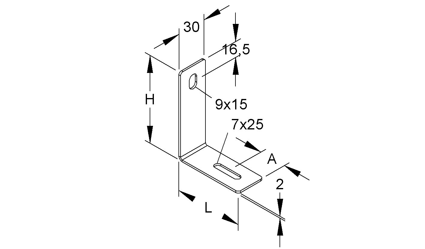 Montageplatte Metall vz
