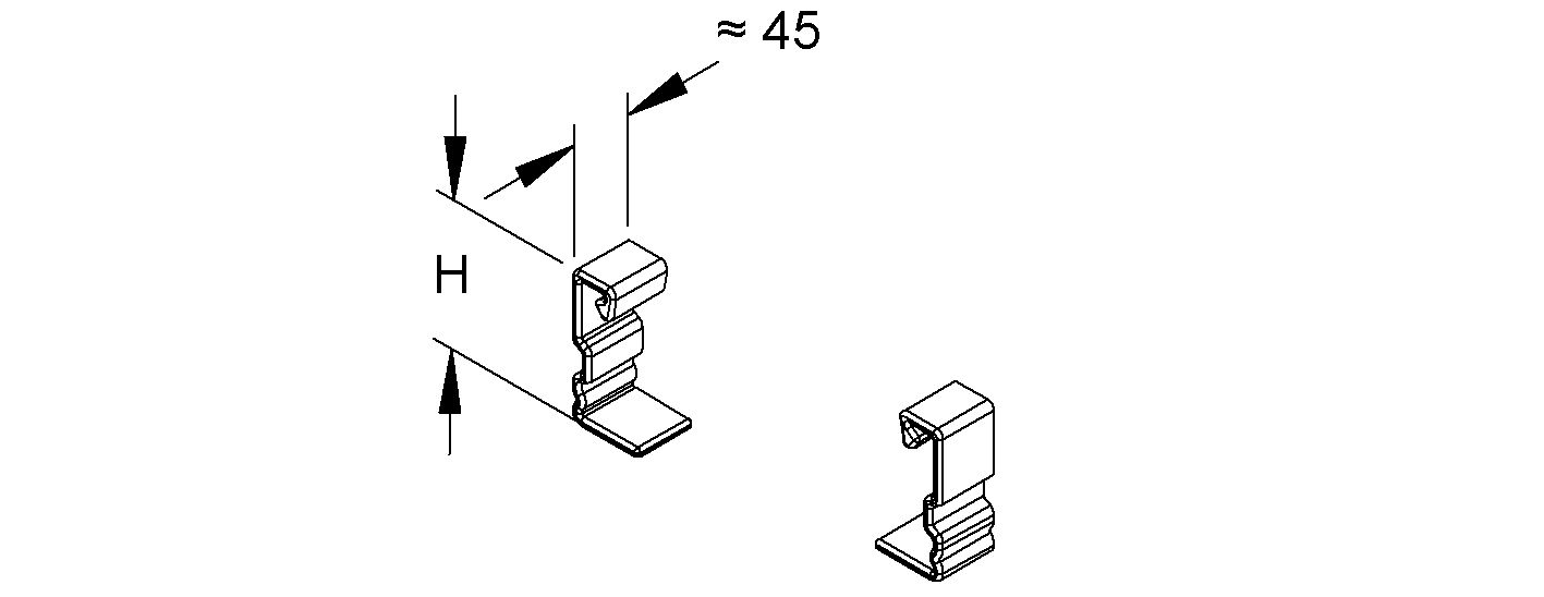 Endkappe Kst C-Profil 105x45mm ge