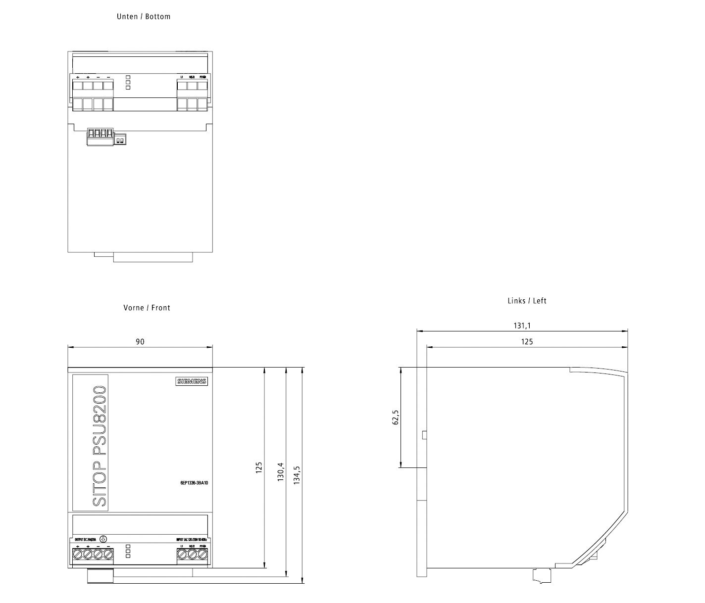 Gleichstromversorgung REG SITOP 20A IP20 22,2-26,4V 480W f.Reiheneinb