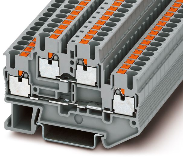 Reihenklemme 0,2-4qmm 2Etagen gr 28A TS35 Hutschiene TH35