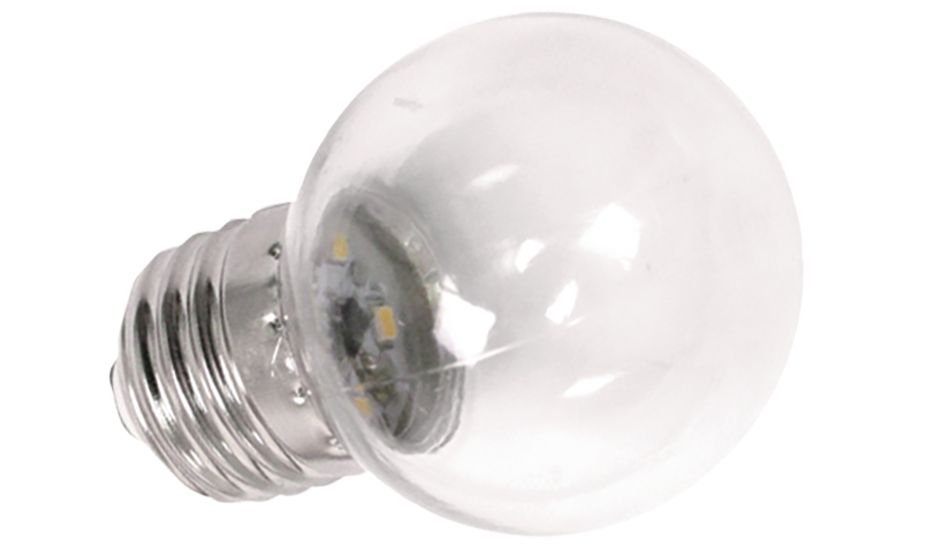 LED-Kugellampe E27 0,7W rt 20lm kl AC Ø45x70mm 230V