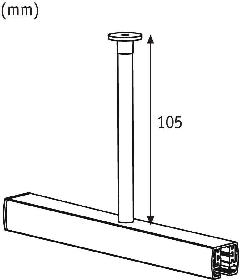 Rohrpendelabhängung chr ST Ø23mm L105mm