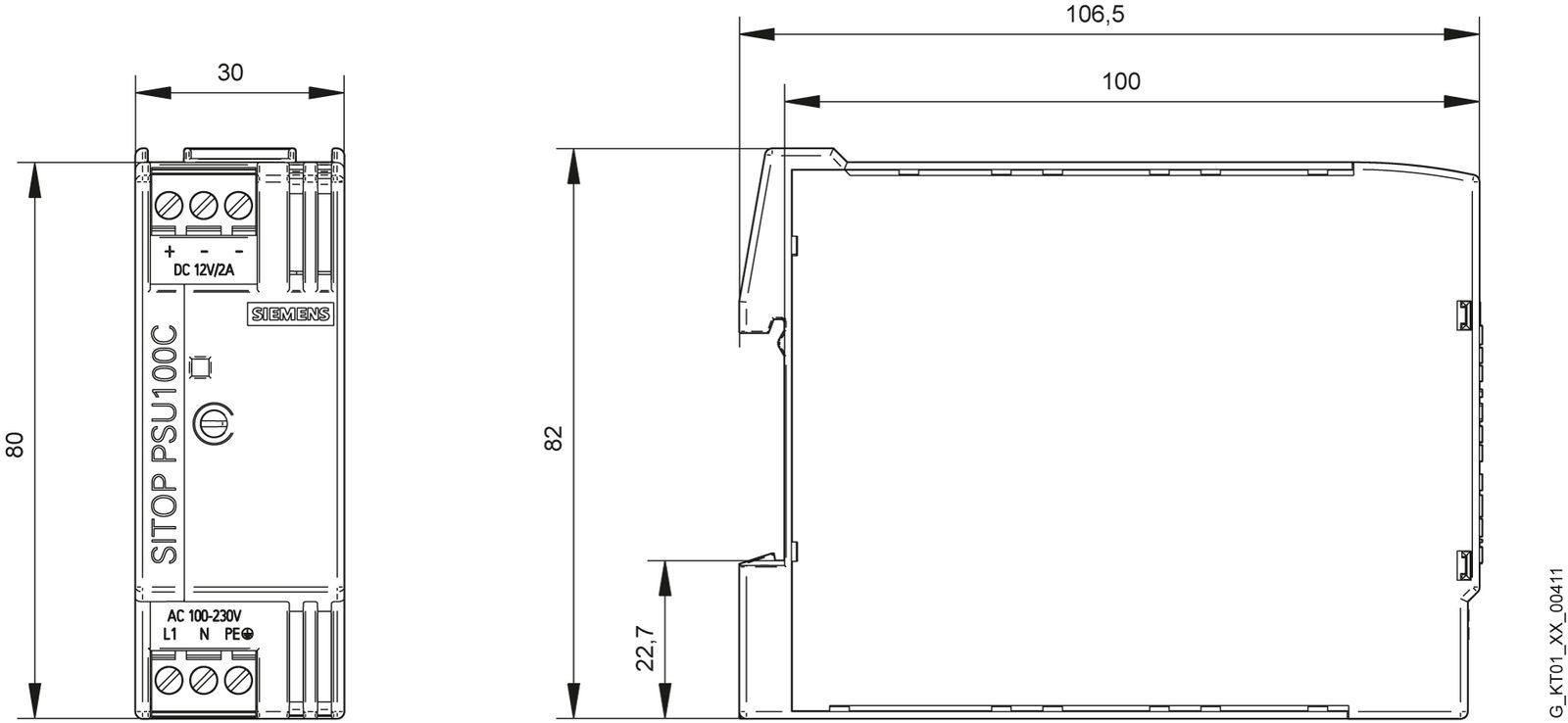 Gleichstromversorgung REG SITOP 2A IP20 10,5-12,9V 24W f.Reiheneinb 85-264VAC/DC