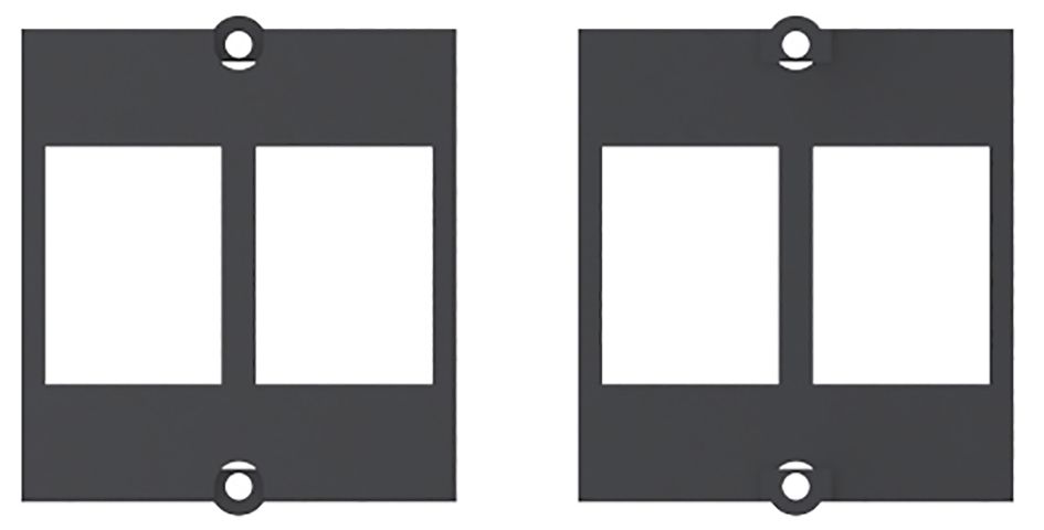 Zentralplatte Mod-Jack 2f sw Schraubbef ohne