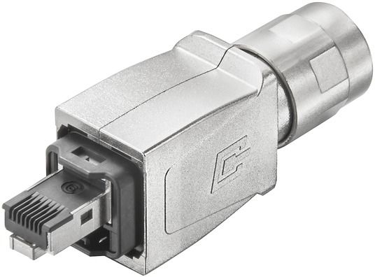 Modular-Stecker Cat5 RJ45 Feldkonf Schirm rnd massiv f.Rundkabel