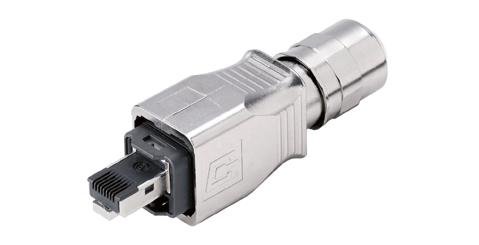 Modular-Stecker Cat5 RJ45 Feldkonf Schirm rnd massiv f.Rundkabel