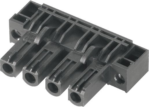 Platinenstecker Buchse 4p sw 1re 7,62mm zinn Löt 3,2mm fester Steckverbinder