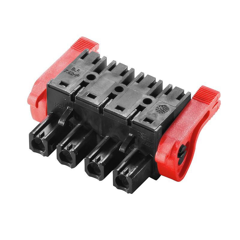 Platinenstecker Buchse 4p sw 1re 7,62mm zinn Direktans fester Steckverbinder