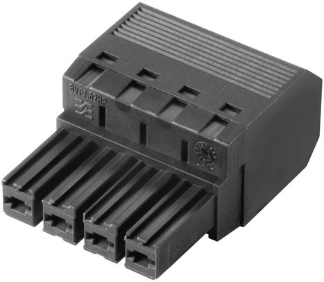 Platinenstecker Buchse 4p sw 1re 7,62mm zinn Direktans fester Steckverbinder