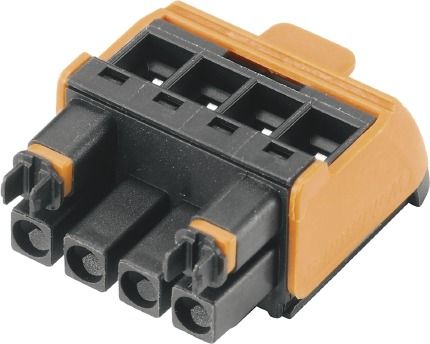 Platinenstecker Buchse 4p sw 1re 5mm zinn Direktans frei