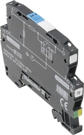 Ableiter Typ3 24VAC 34VDC 0,5A TS35 Klemme Hutschiene TH35