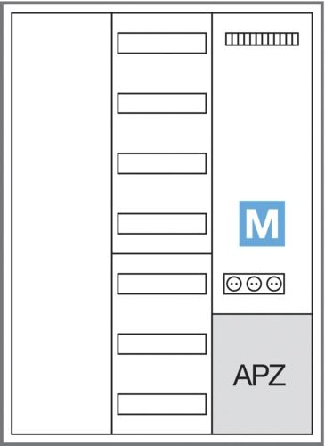 Komplettschrank AP/UP 1Feld IP44 1100x800x205mm