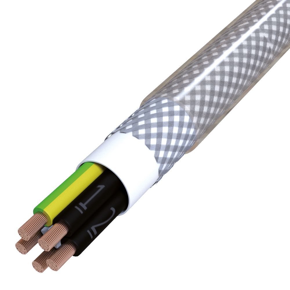PVC-Steuerleitung Eca YSLYCY-JZ 5G2,5 tra TRS gesch transp Ø14,2mm Ziffer