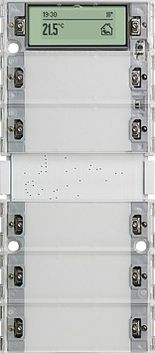 Tastsensor KNX System 55 UP neutral 2f 2pkt m.Display Mit Raumthermostat