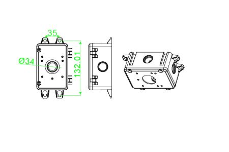 Wandhalterung Kamera hgr hellgrau