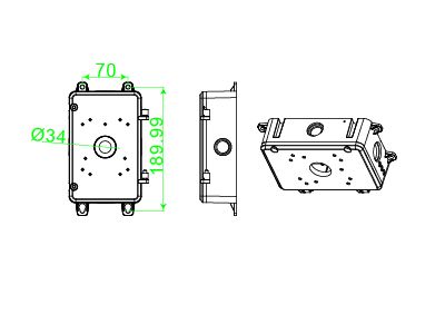 Wandhalterung Kamera hgr hellgrau