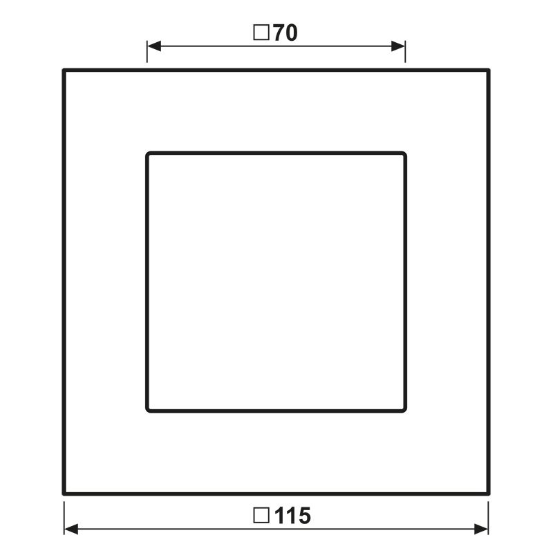 Einbaurahmen 1f aws glz LS / LS PLUS Glas f.GEB-K Unterputzmontage