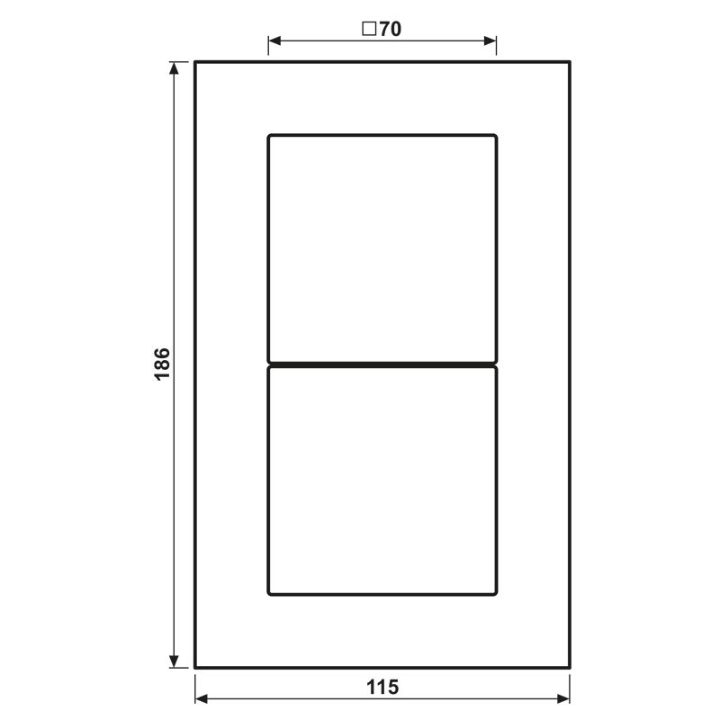 Einbaurahmen 2f aws glz LS / LS PLUS Glas f.GEB-K Unterputzmontage